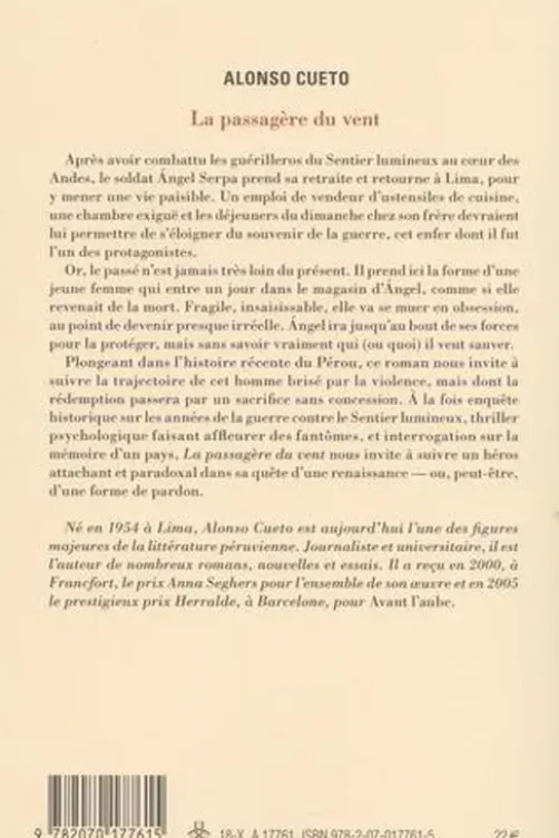 La passagère du vent, Alonso Cueto