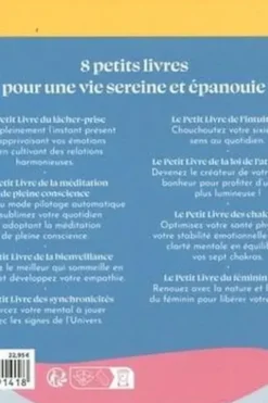 La petite bibliothèque pour voir ma vie en mieux. Avec Le lâcher-prise ; La méditation de pleine conscience ; La bienveillance ; Les synchronicités ; L'intuition ; La loi de l'attraction ; Les chakras ; Le féminin sacré, Emilie Pernet