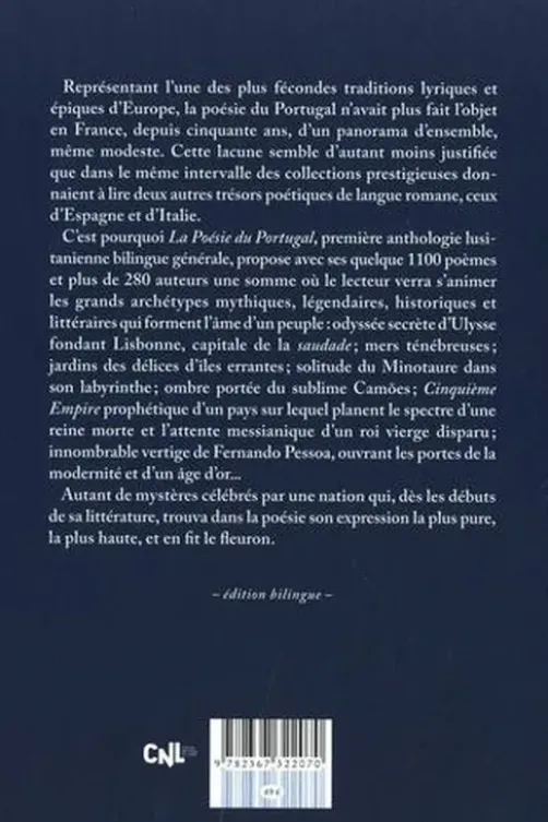 La poésie du Portugal des origines au XXe siècle. Edition bilingue français-portugais, Max de Carvalho