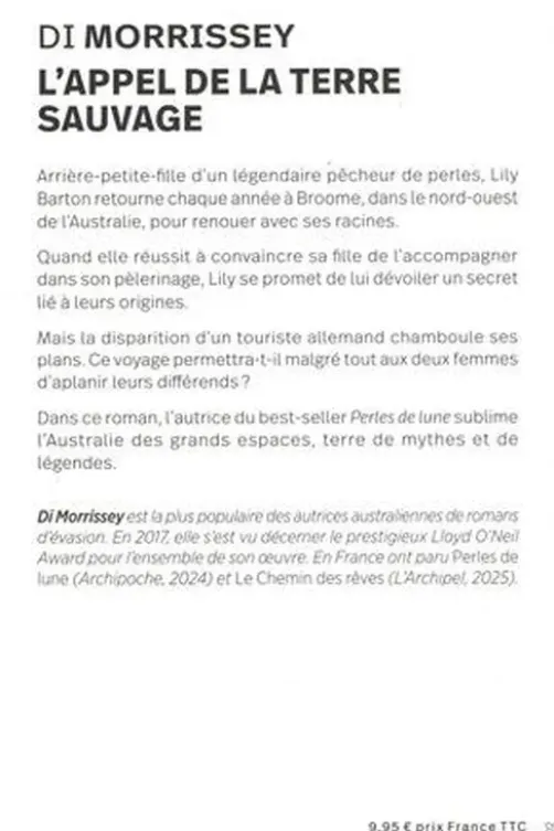 L'appel de la terre sauvage, Di Morrissey