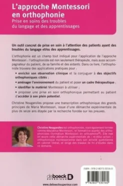L'approche Montessori en orthophonie. Prise en soins des troubles du langage et des apprentissages, Christine Nougarolles
