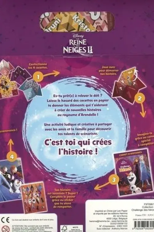 La Reine des Neiges 2. Avec 4 cocottes en papier, des stickers, 1 livre de 16 pages et 1 poster, Disney