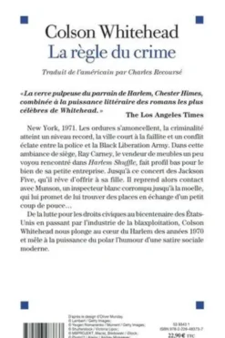 La règle du crime, Colson Whitehead