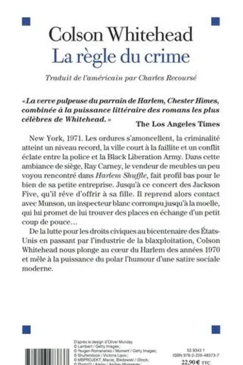 La règle du crime, Colson Whitehead