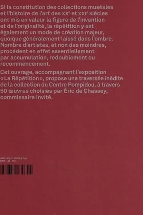 La répétition, Eric de Chassey