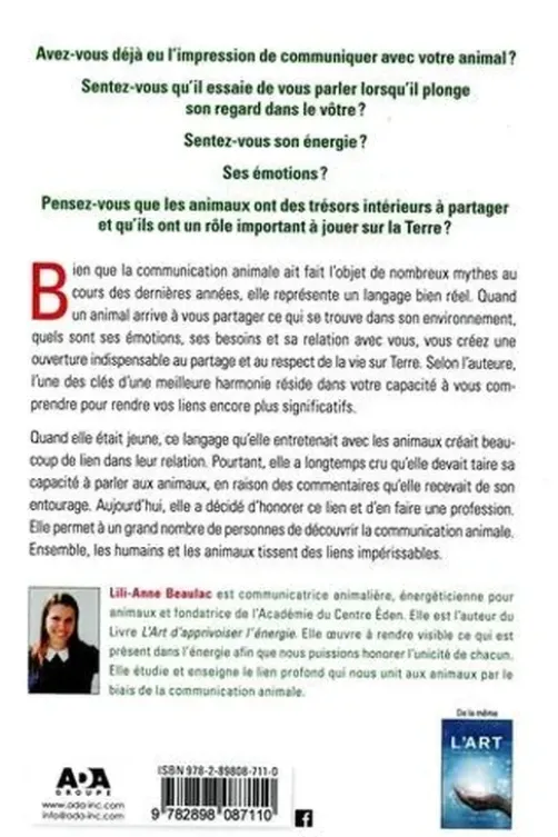 L'art d'apprivoiser la communication animale, Lili-Anne Beaulac