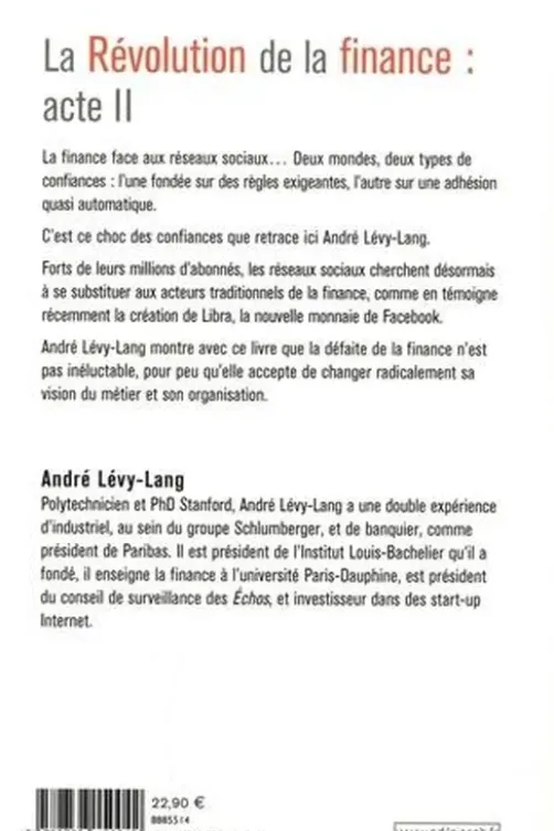 La Révolution de lafinance : acte II, André Lévy-Lang