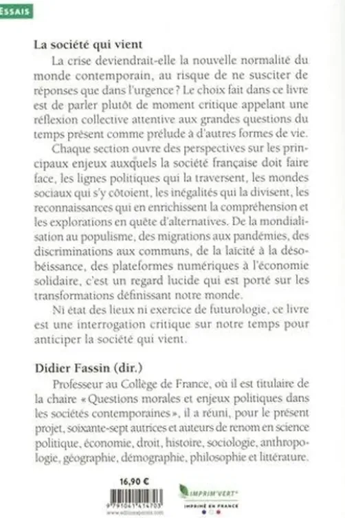 La société qui vient, Didier Fassin