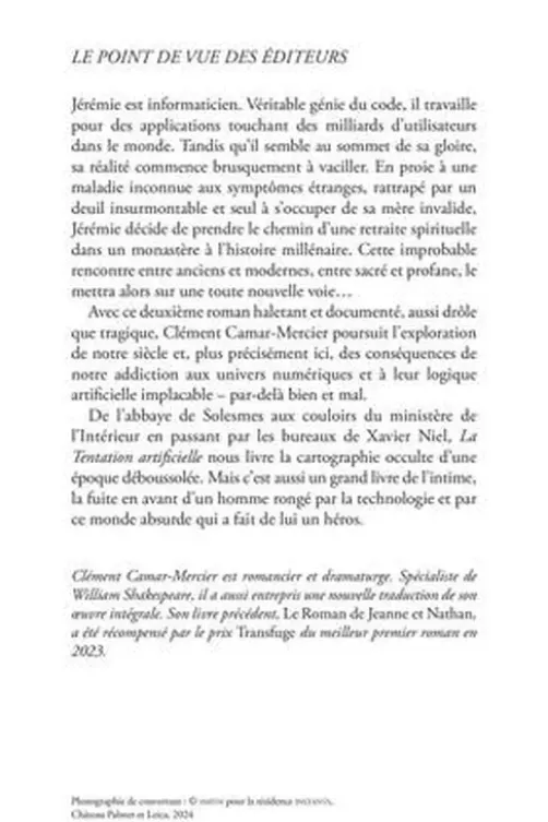 La Tentation artificielle, Clément Camar-Mercier