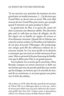La tresse de ma grand-mère, Alina Bronsky