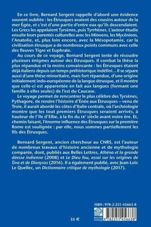 L'Aube des Etrusques, Bernard Sergent
