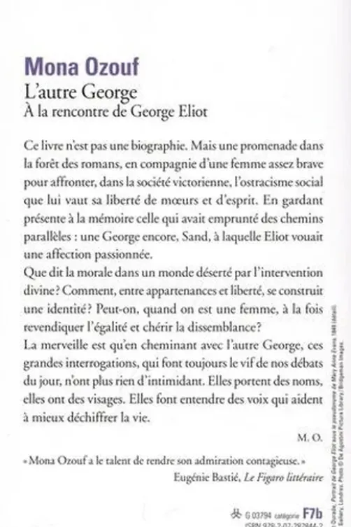 L’autre George. A la rencontre de George Eliot, Mona Ozouf