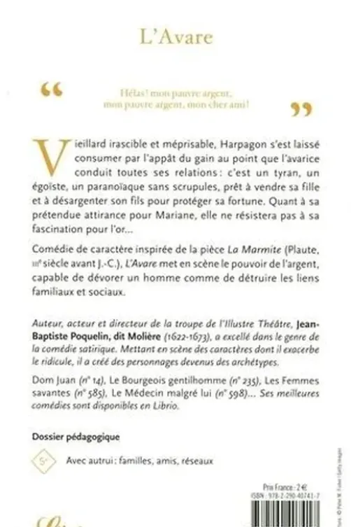 L'avare, Molière