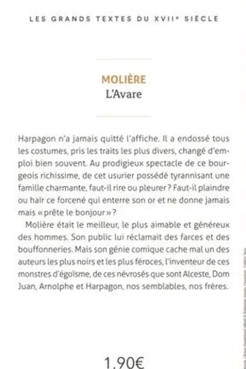 L'Avare, Molière