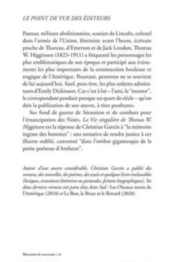 La vie singulière de Thomas W. Higginson, Christian Garcin