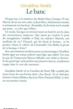 Le banc, Géraldine Smith