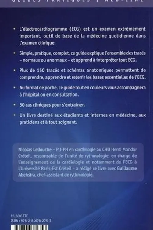 L'ECG en poche. 3e édition revue et augmentée, Nicolas Lellouche