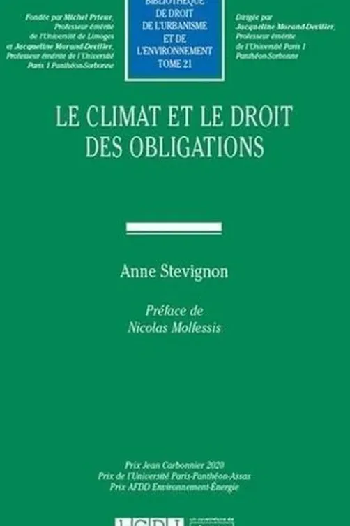 Le climat et le droit des obligations, Anne Stevignon