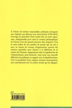 Le concept d'organisation chez Saint-Simon, Jean-Paul Frick