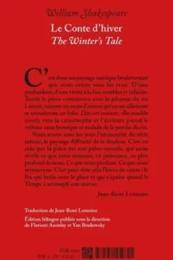 Le Conte d'hiver. The Winter's Tale, 1e édition, Edition bilingue français-anglais, William Shakespeare