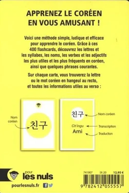 Le coréen pour les nuls. 400 Flash cards, la méthode la plus rapide et efficace pour apprendre le coréen, Eunjin Kim