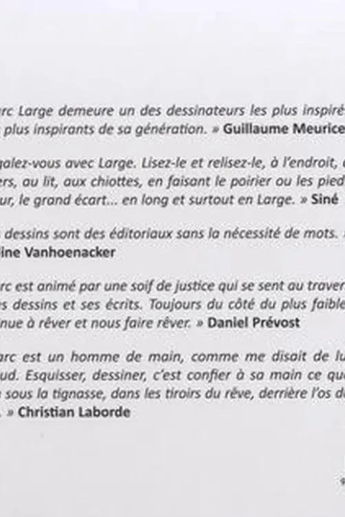 Le coup de crayon de 2020, Marc Large