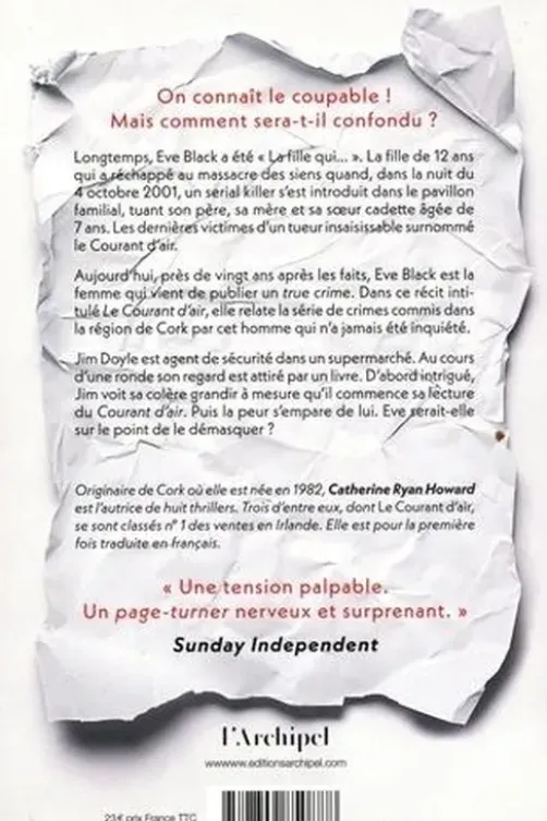 Le courant d'air, Catherine Ryan Howard