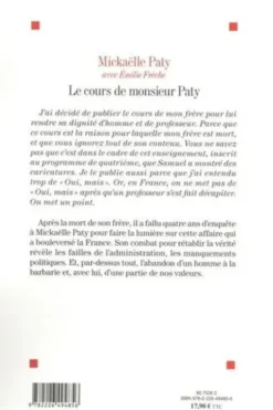 Le cours de Monsieur Paty