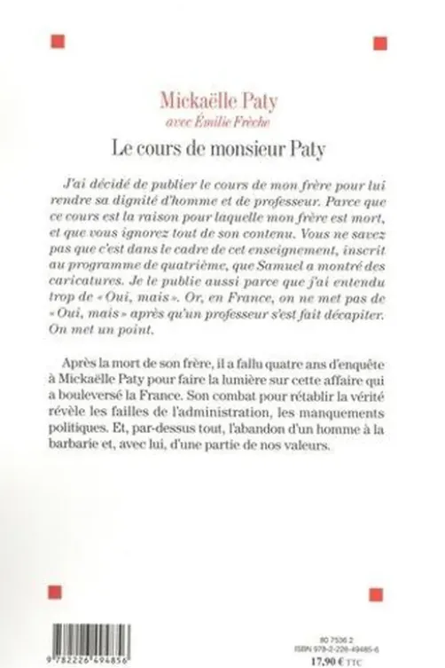 Le cours de Monsieur Paty