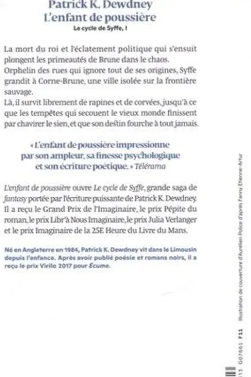 Le cycle de Syffe Tome 1 : L'enfant de poussière, Patrick K. Dewdney