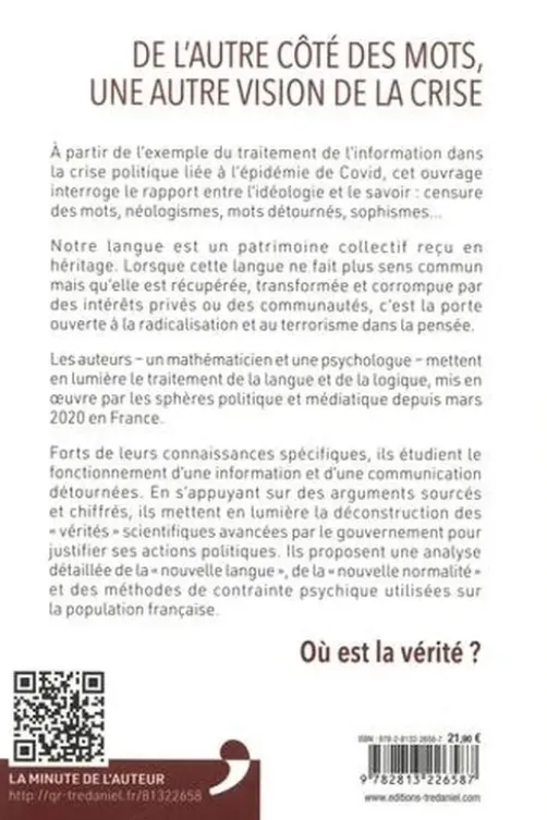 Le débat interdit. Langage, Covid et totalitarisme, Ariane Bilheran