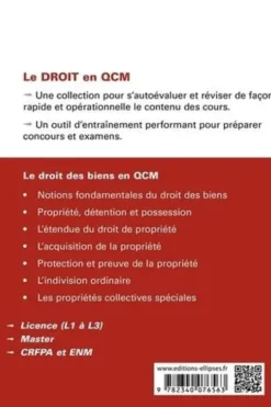 Le droit des biens en QCM. 3e édition, Brigitte Belloir-Caux