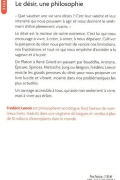 Le désir, une philosophie, Frédéric Lenoir