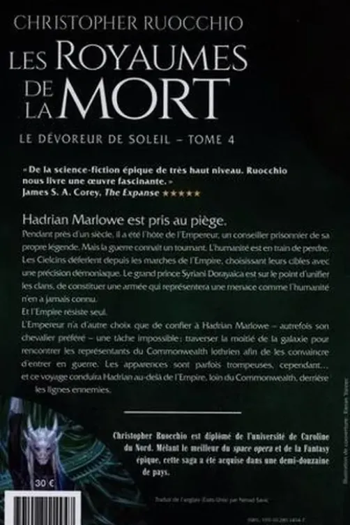 Le Dévoreur de soleil Tome 4 : Les royaumes de la mort, Christopher Ruocchio