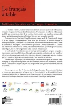 Le français à table. Huitièmes Rencontres de Liré, Françoise Argod-Dutard