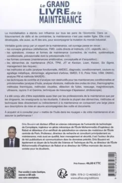 Le grand livre de la maintenance. Concepts, démarches, méthodes, outils et techniques, Driss Bouami