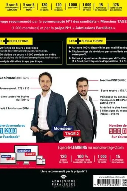 Le Grand Manuel du TAGE 2. Edition 2020, Joachim Pinto
