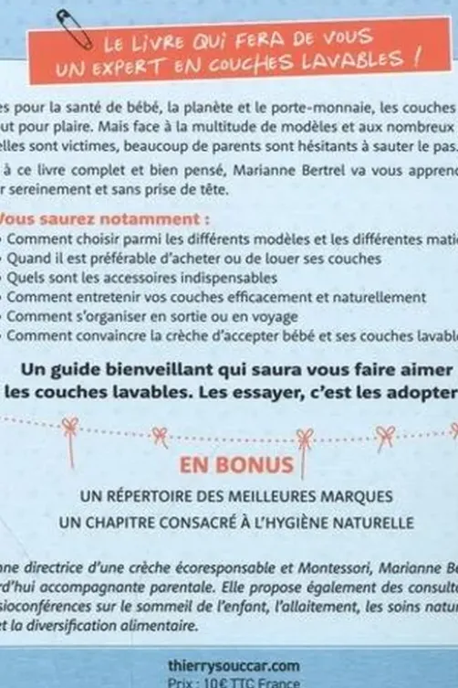 Le guide complet des couches lavables, Anne Bertrel