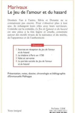 Le Jeu de l'amour et du hasard, Pierre de Marivaux