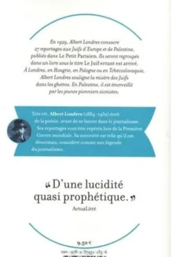 Le Juif errant est arrivé, Albert Londres