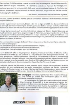 Le livre de Satoshi. Le recueil des écrits du créateur du bitcoin, Phil Champagne
