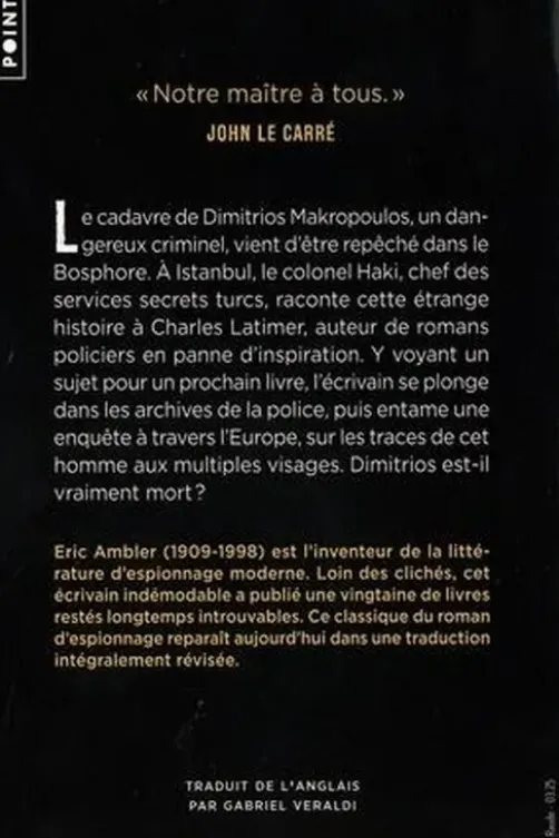 Le masque de Dimitrios, Eric Ambler