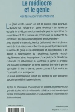 Le médiocre et le génie. Manifeste pour l'essentialisme, Patrice Guillamaud