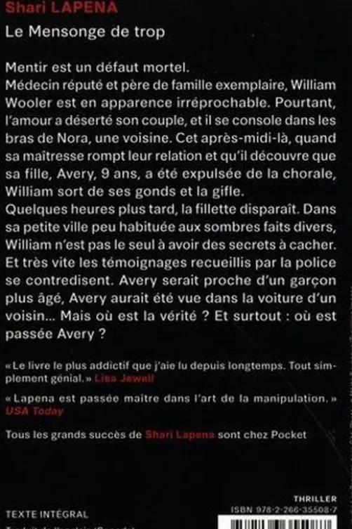 Le mensonge de trop, Shari Lapena