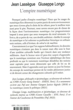 L'empire numérique. De l'alphabet à l'IA, Jean Lassègue