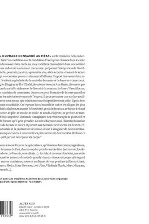 Le métal, Hugues Jacquet