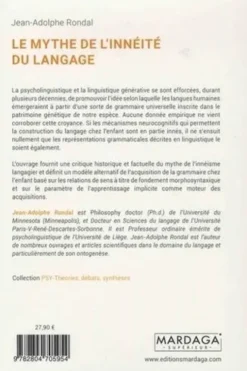 Le mythe de l'innéité du langage, Jean-Adolphe Rondal