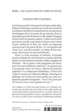 L'Enfant des colonels, Fernando Marias