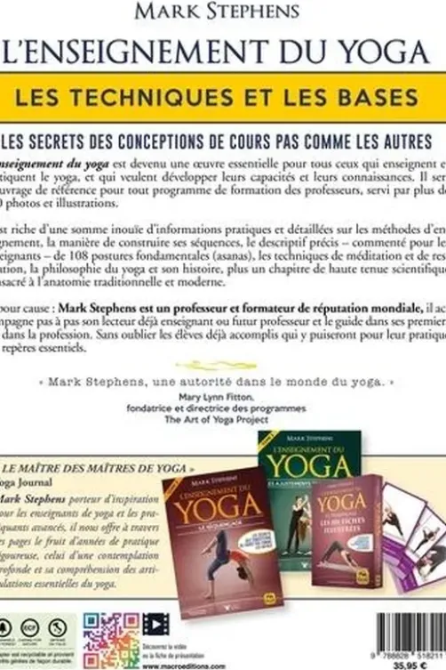 L'enseignement du Yoga. Tome 1, Les techniques et les bases, Edition revue et augmentée, Mark Stephens