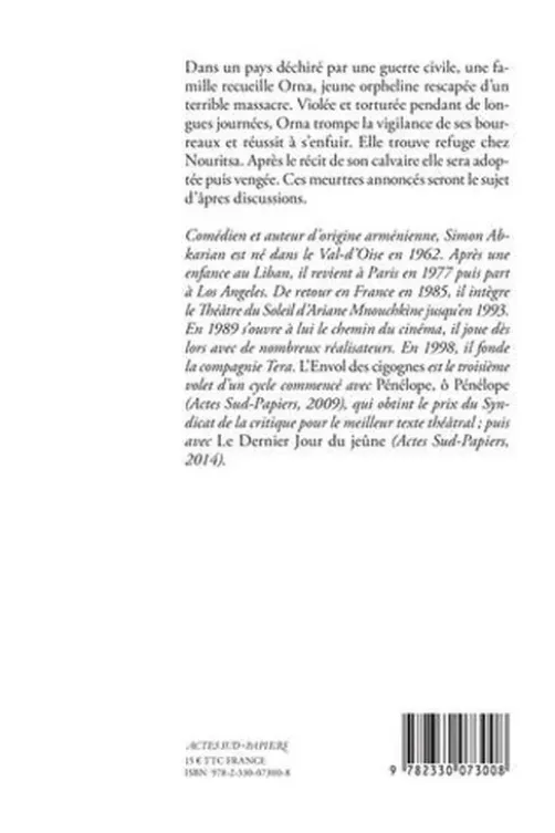 L'envol des cigognes, Simon Abkarian